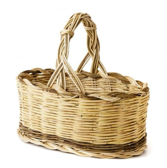 Handmade Farm Basket - Sardinian Craftsmanship_Mani Home decor_front side 