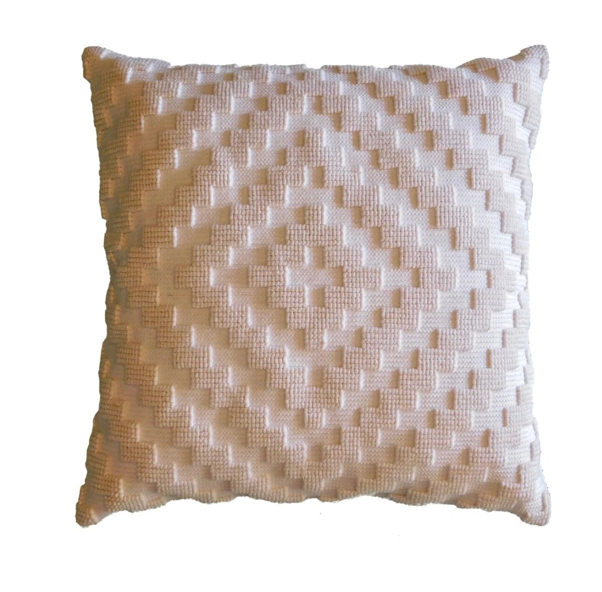 Sardinian Geometric White Throw Pillow_mani home decor_front side