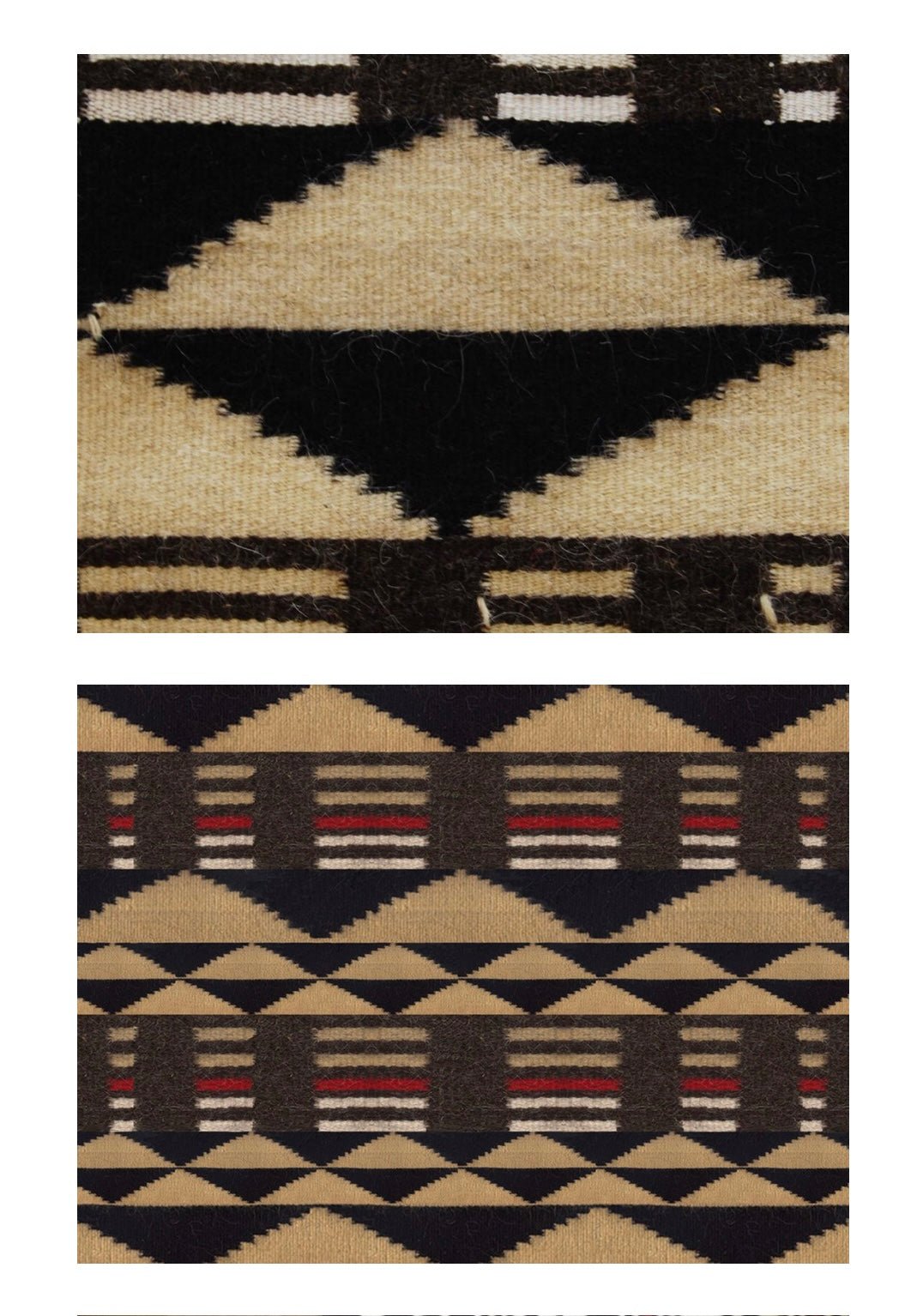 Geometric Triangles Wool Rug_Mani Home Decor_close up