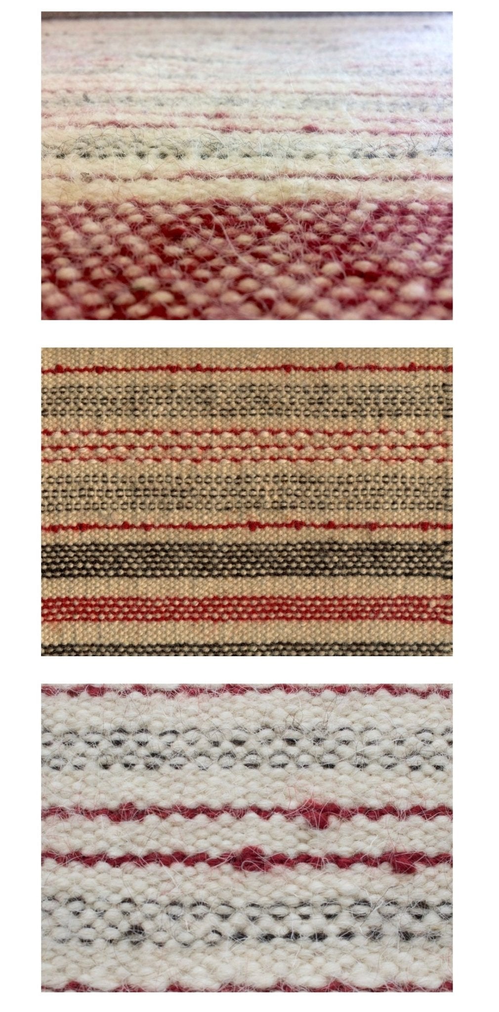 Handcrafted Langros Striped Rug_ Mani Home-decor, close up