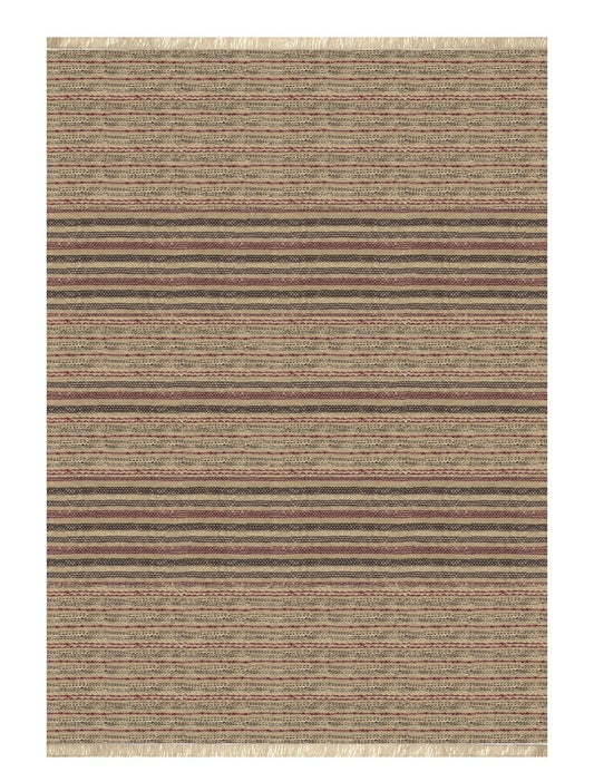 Handcrafted Langros Striped Rug_ Mani Home-decor_ front side 