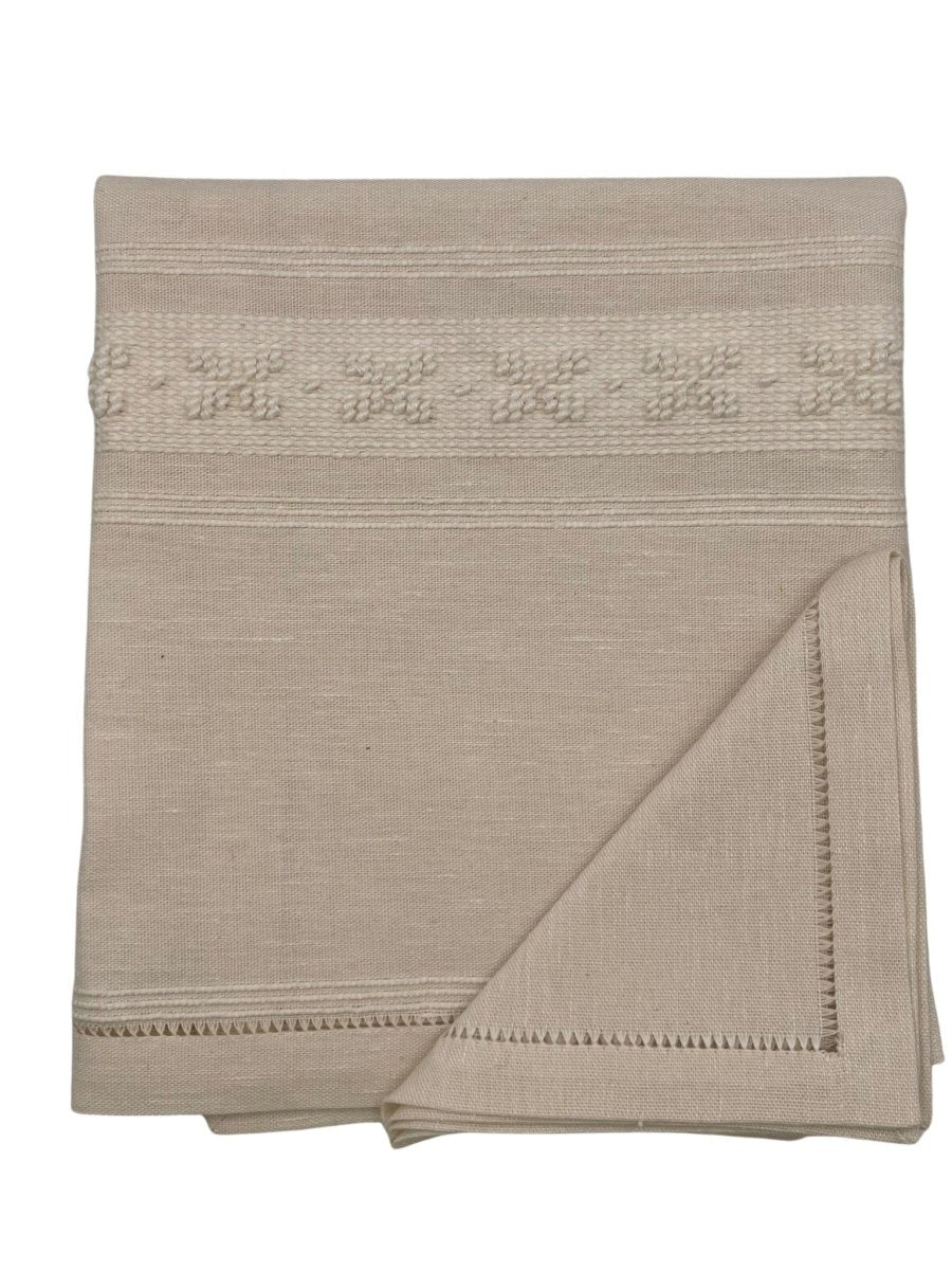 Linen Cream Placemat With Cocktail Napkin - Mani Home decor