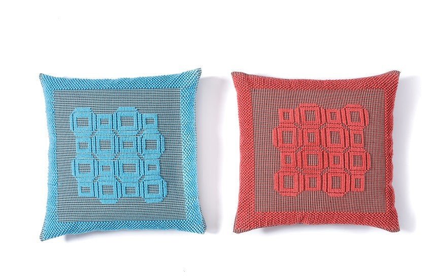 Luxe geometric textural throw pillow - Mani Home decor