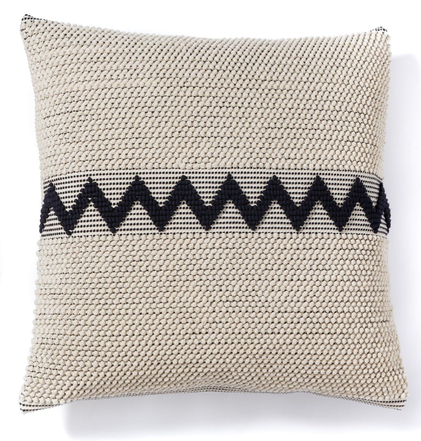 Luxe Zig Zag Textural Throw Pillow_Mani Home decor_front side