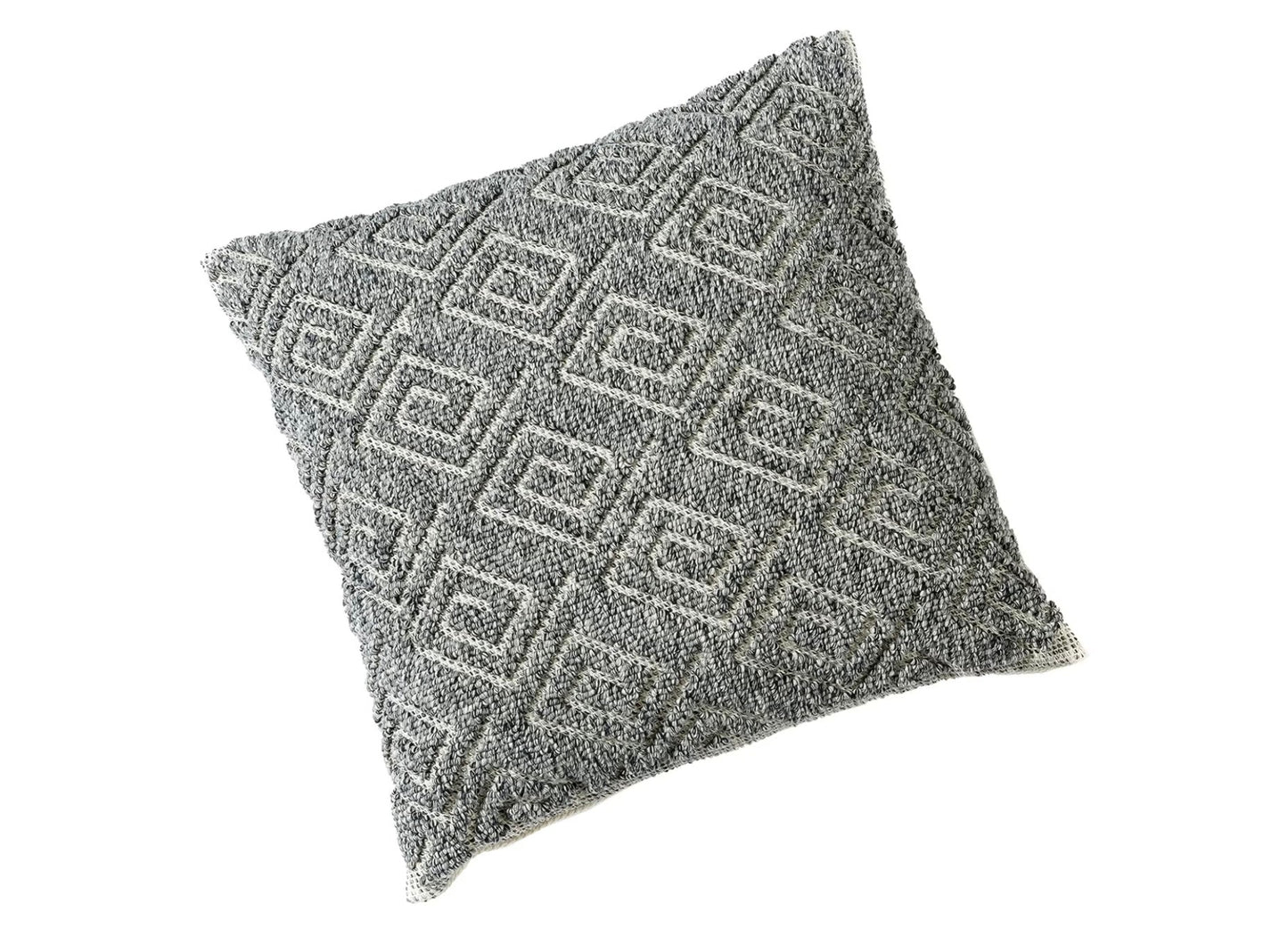 Melange Ecru Grey Ecru Throw Pillow #2 - Mani Home decor