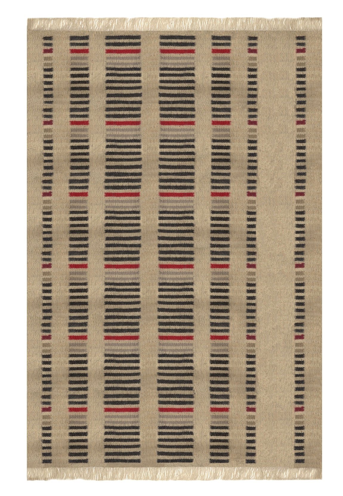 Elegant Multi Stripe Rug_natural color_Mani Home decor_front side 