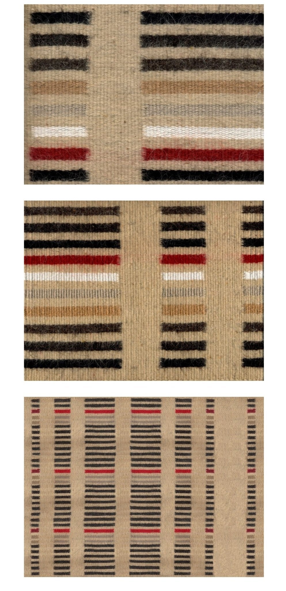 Elegant Multi Stripe Rug_natural color_Mani Home decor_close up