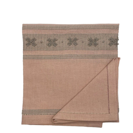 Pink Linen Placemat With Cocktail Napkin - Mani Home decor