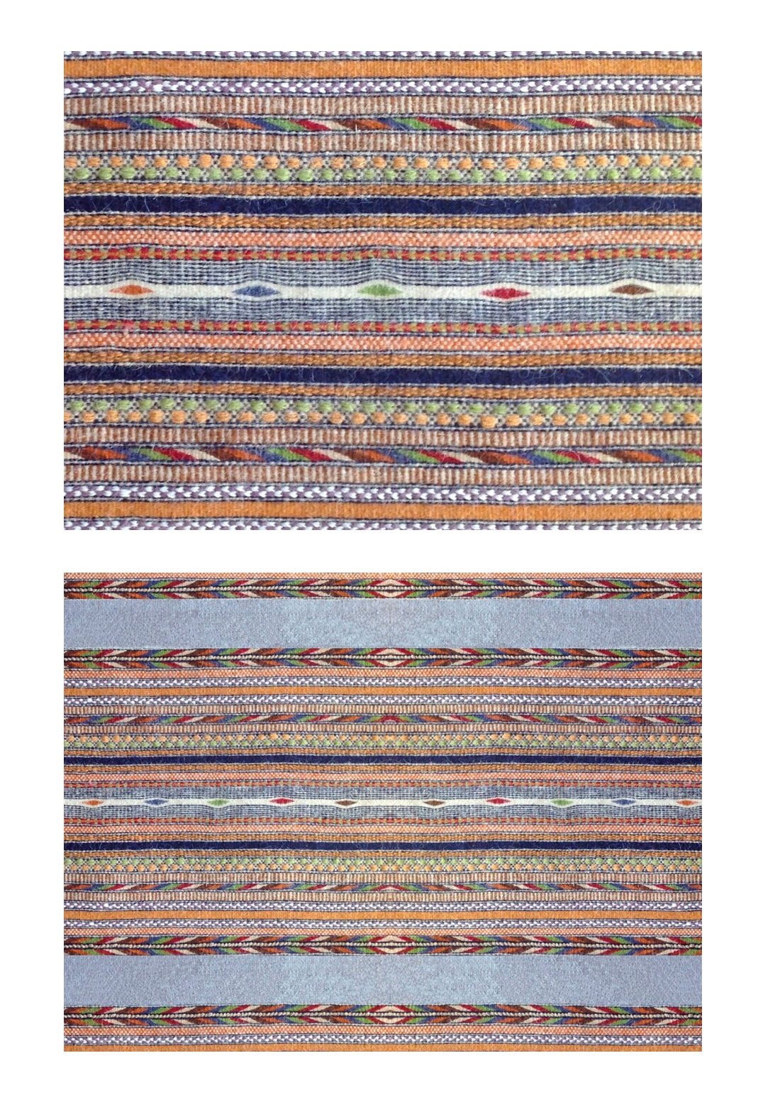 Handwoven Rainbow Striped Rug_Mani home decor_close up