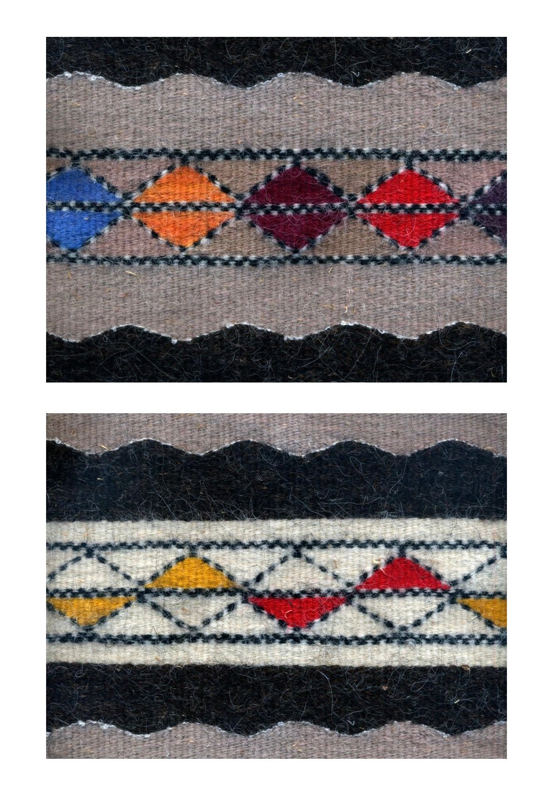 Handwoven Scallop Geometric Rug_ Mani home decor_  close up