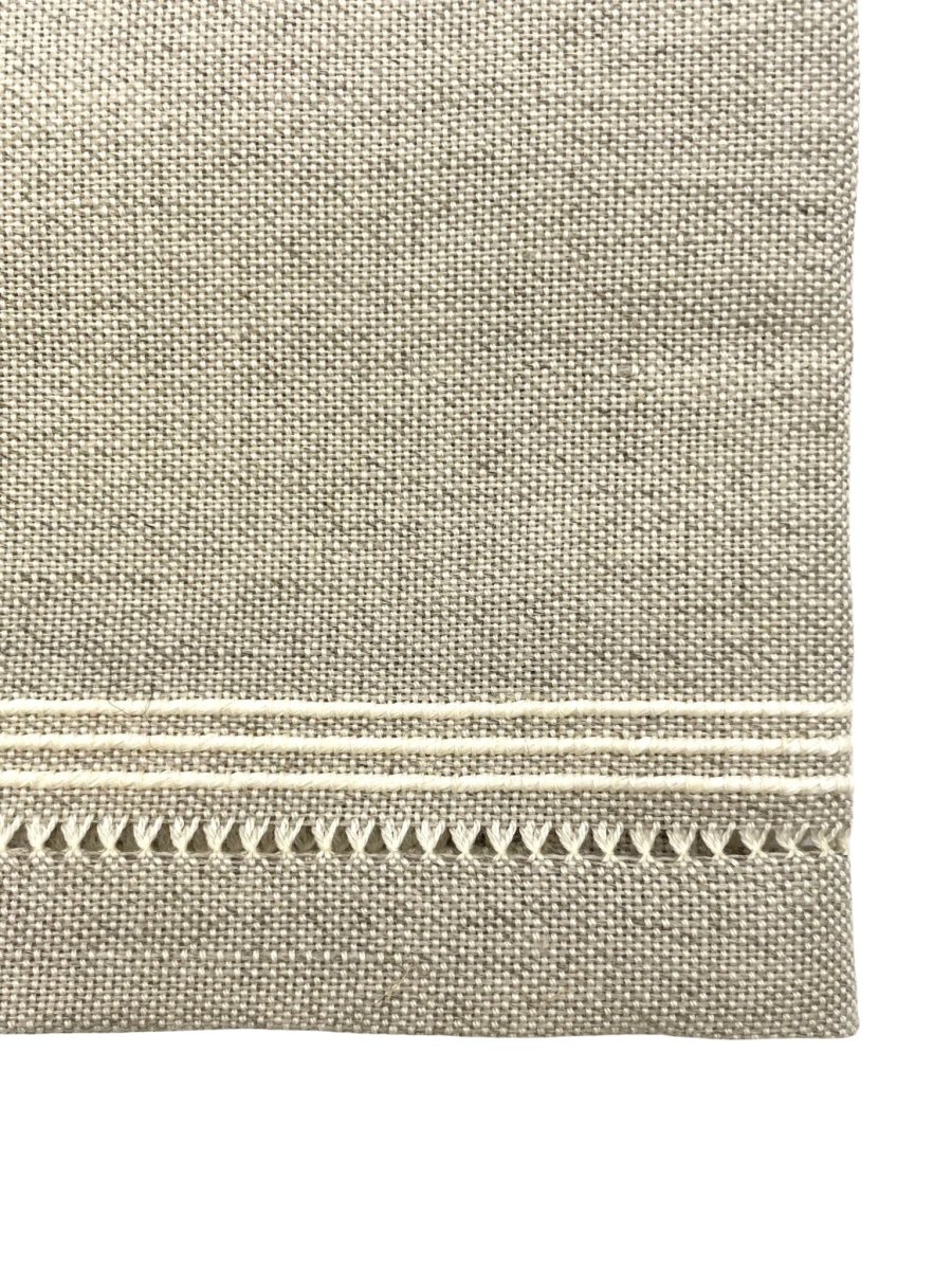 Taupe Linen Placemat With Cocktail Napkin - Mani Home decor