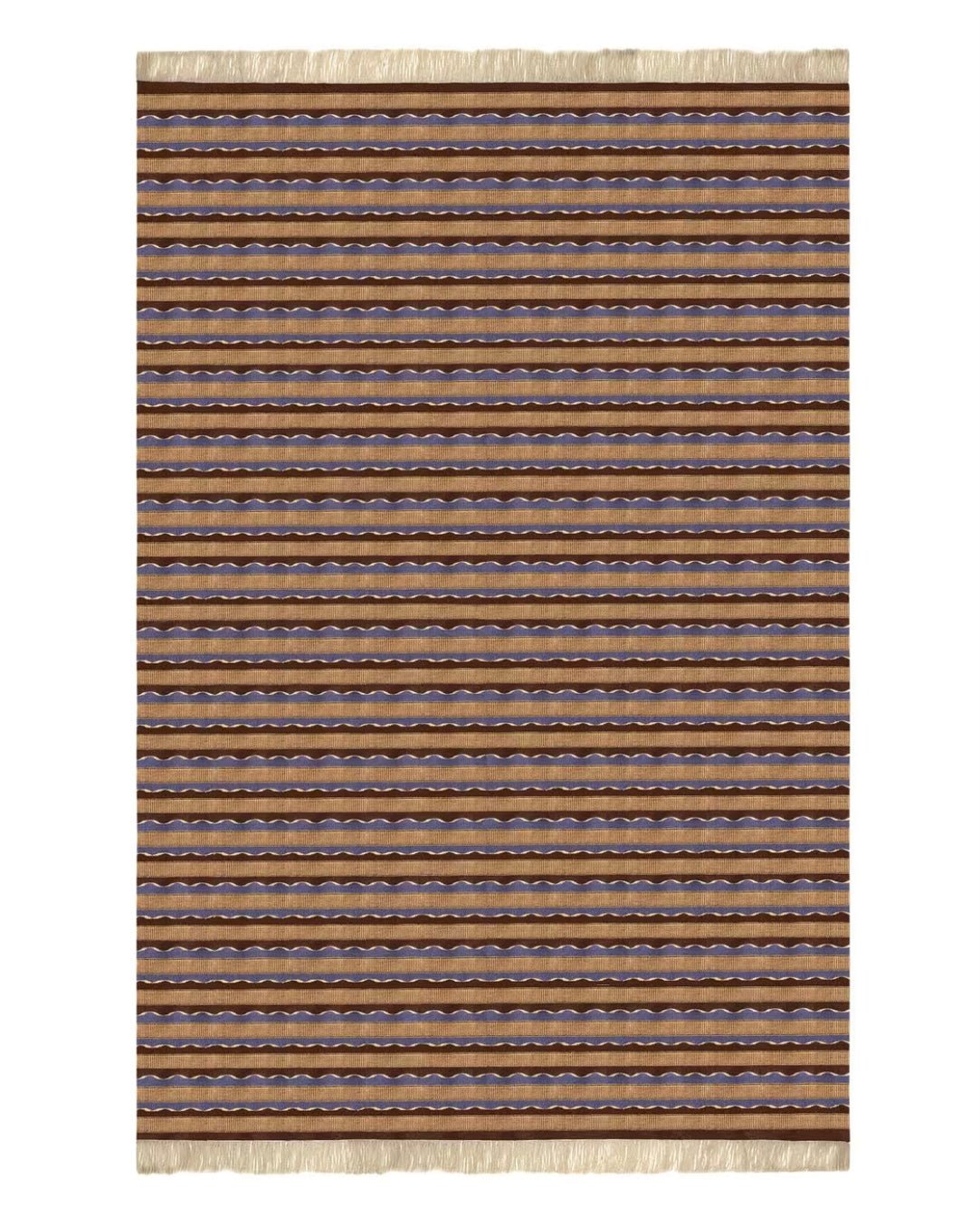 Trame hand-woven accent rug braun_Mani Home-decor_front side