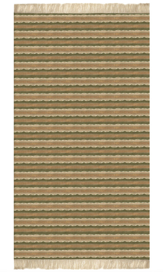 Trame handwoven accent rug green_Mani Home decor_front side